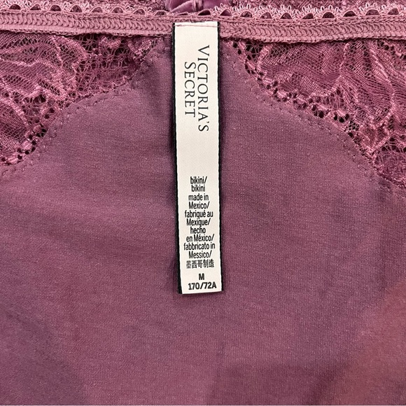 Victoria's Secret Stretch Cotton Lace-Trim Bikini Panty (Romance Pink) - Picture 4 of 6